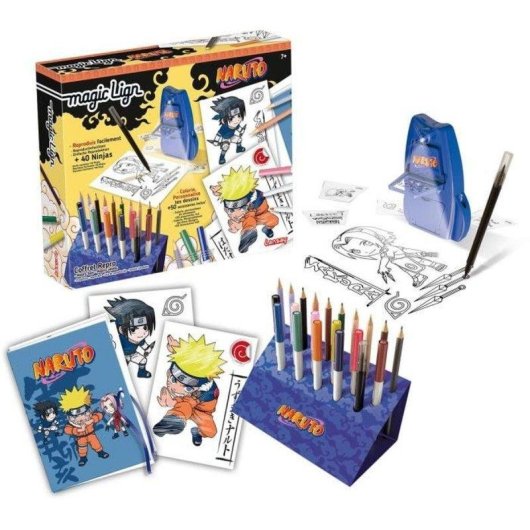 Lansay Magic Lign Naruto Zeichenset mit Projektor 100+ Illustrationen
