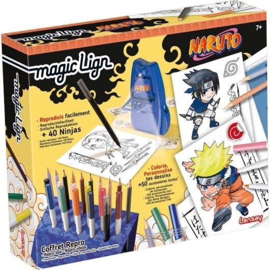 Lansay Magic Lign Naruto Zeichenset mit Projektor 100+ Illustrationen