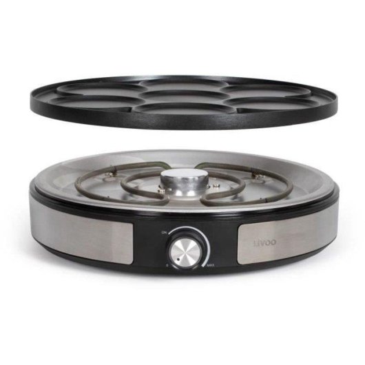 Crepera reversible Livoo DOP247 1500 W placas antiadherentes termostato ajustable