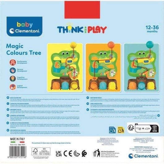 Jouet Clementoni 17511 Arbre à Boules Interactif avec Toboggans Colorés