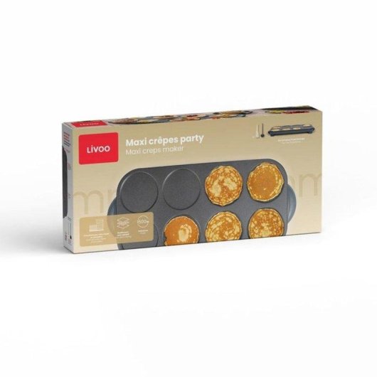 Plancha para crêpes Livoo DOC186G 8 mini crêpes 1500 W antiadherente