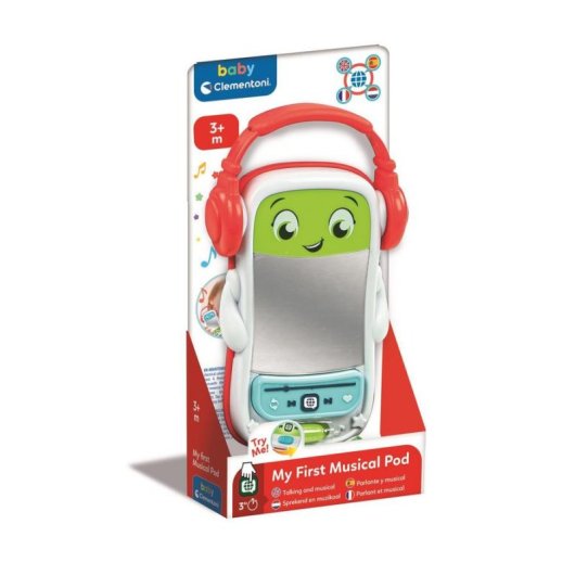 Reproductor musical infantil Clementoni 17520 con auriculares desmontables y 12 melodías
