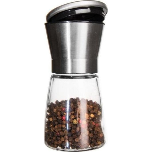 Molinillo de especias Orion vidrio y acero mecanismo cerámico regulable 13,5 cm