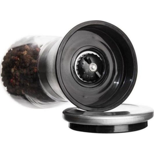 Molinillo de especias Orion vidrio y acero mecanismo cerámico regulable 13,5 cm