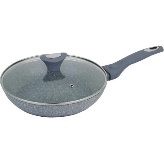 Padella Klausberg KB-7316 Granit 24cm con Coperchio in Vetro