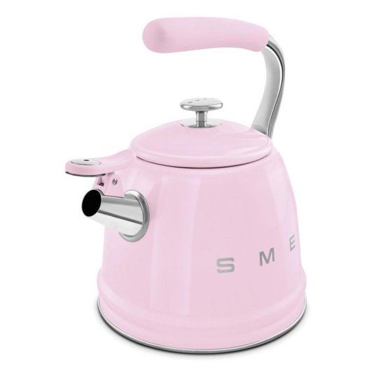 Hervidora SMEG WKF01PK 2,3L Rosa Acero Silbato Universal
