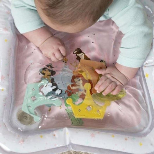 Alfombra de agua inflable Bright Starts Princesas Disney sensorial vinilo lavable