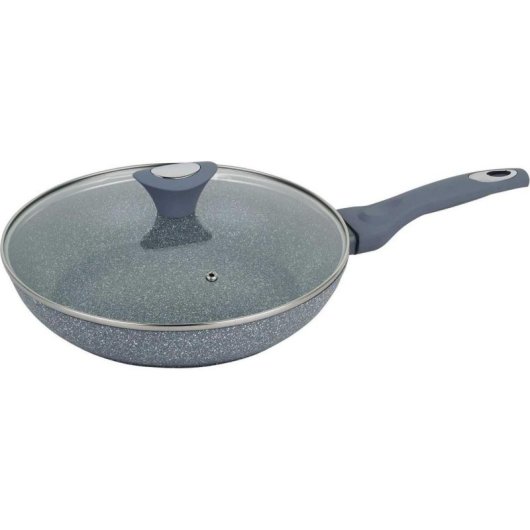 Klausberg Granitpfanne 28 cm mit Glasdeckel