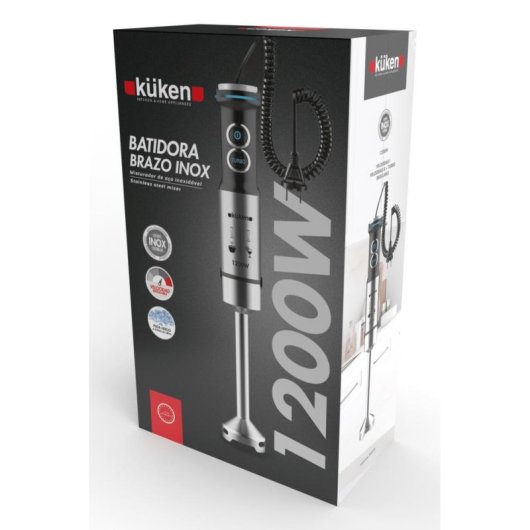 Varinha KUKEN 30179 imersão 1200W aço inoxidável preto