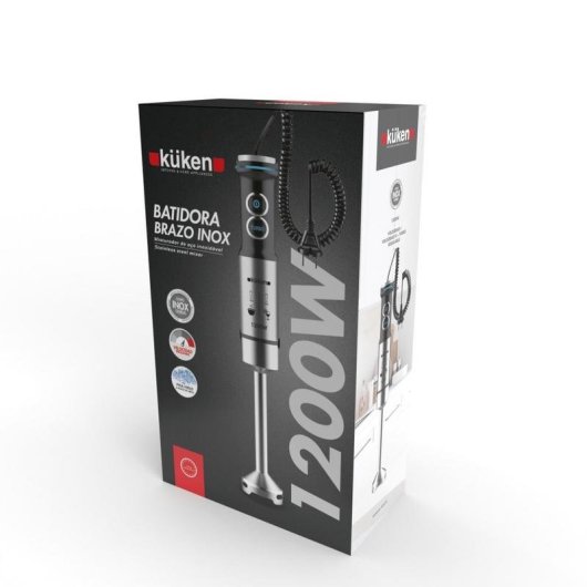 Varinha KUKEN 30179 imersão 1200W aço inoxidável preto