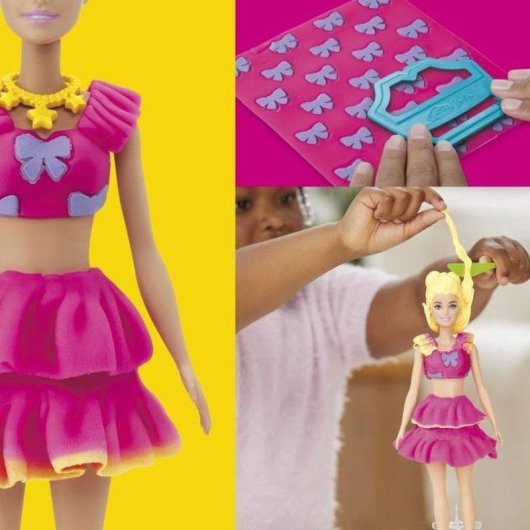 Kit créatif Play-Doh Barbie Ruffles And Bows avec poupée et accessoires