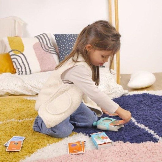 Leitor Educativo MGM Liboo Jade 120 Cartões 240 Palavras Francês/Inglês Sem Ecrã Forma Coruja