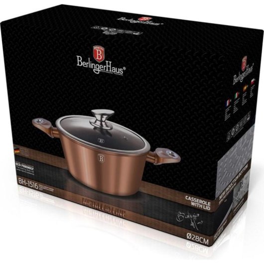 Kochtopf Berlinger Haus BH/1516 Metallic 28 cm 6,1 L Kupfer Induktion