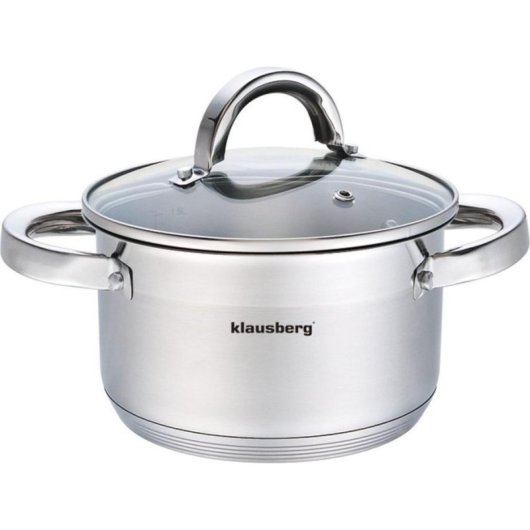 Kochtopf Klausberg KB-7122 16 cm Edelstahl 1,5L Induktionsboden mit Deckel