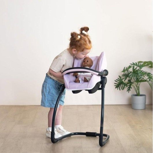 Siège à poupée Smoby Maxi-Cosi 3 en 1 avec plateau, hamac et auto, rose