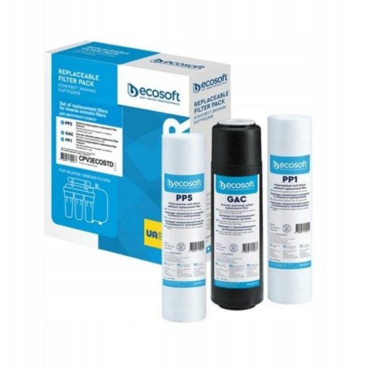 Kit de filtres Ecosoft CPV3ECOSTD 3 étapes compatible RO5-RO8