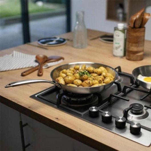 Frigideira Livoo Brigade Triply 28 cm Aço Inoxidável Indução Forno