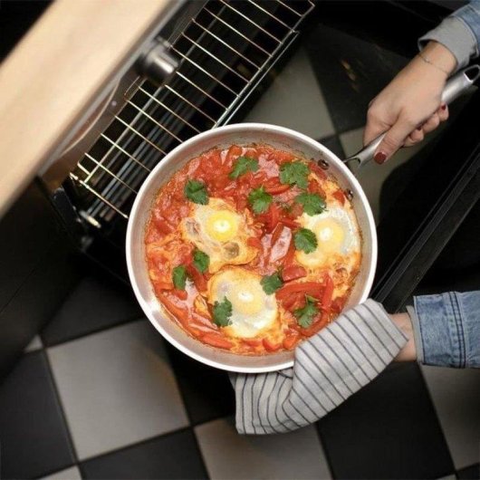 Frigideira Livoo Brigade Triply 28 cm Aço Inoxidável Indução Forno