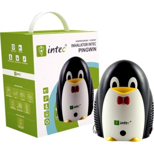 Inhalador de Compresión Intec Pingiwn con Mascaras Adulto y Niño