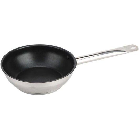 Set 3 Padelle Baumalu Acciaio Inox 20/24/28 cm Antiaderente Induzione