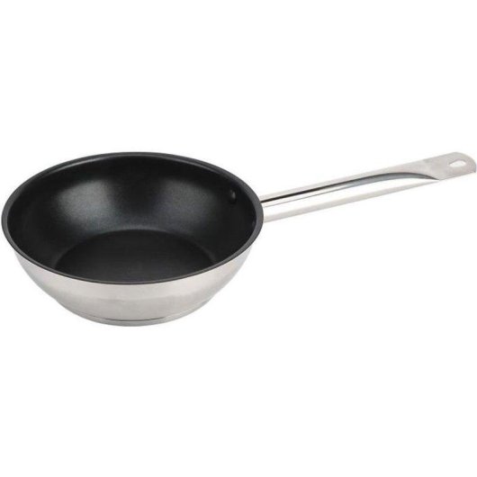 Set 3 Padelle Baumalu Acciaio Inox 20/24/28 cm Antiaderente Induzione
