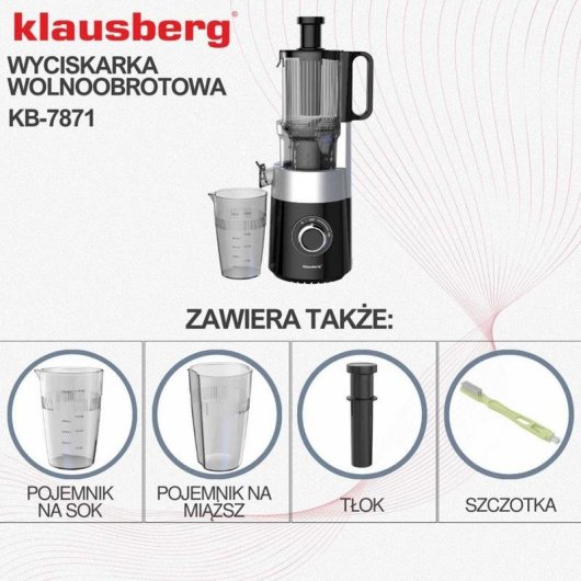 Kaltpresser Klausberg KB-7871 Schwarz und Silber