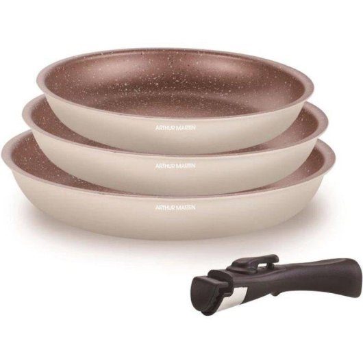 Arthur Martin AM4754 3-teilig Pfannenset 20/24/28 cm Antihaft Induktion
