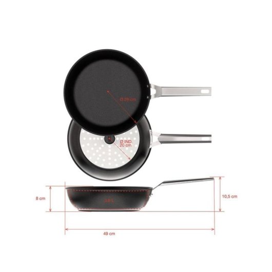 Sartén Valira 4667/25 Honda Aire Aluminio Fundido 28 cm Negro