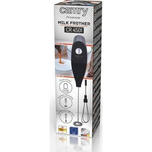 Milchschaumer Camry CR 4501 Elektrisch Schwarz mit Schneebesen