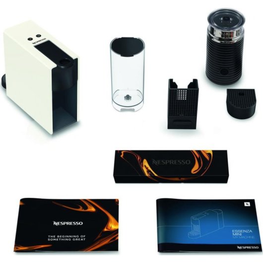 Caffettiera a capsule Nespresso Essenza Mini 0,6 L 19 bar bianca