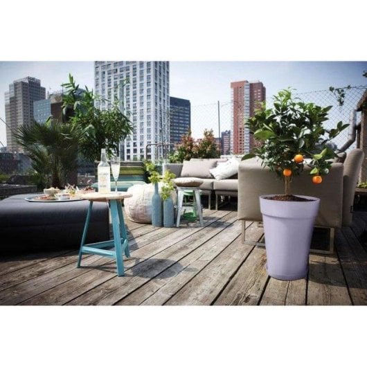 Bac à plantes Elho Loft Urban Round High 35cm Violet Plastique 100% Recyclé