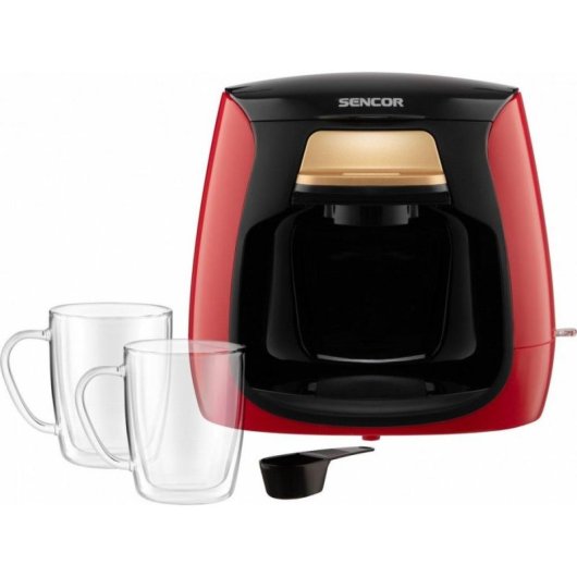 Filterkaffeemaschine Sencor SCE 2101RD 0,3 L 2 Tassen mit Warmhalteplatte