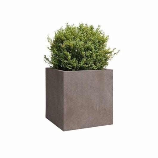 Pot carré Artevasi Sydney 30 cm Taupe Mate 21 L Plastique Texturé