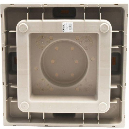 Maceta cuadrada EDA Volcania efecto piedra beige caliza 49,5 cm 57 L
