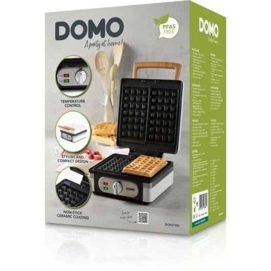 Domo DO9274W Waffle Maker 1400W Bianca 2 XXL Extra Spesse 2,6cm