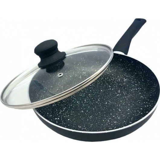 Bratpfanne KingHoff KH-3956 22cm Marmor Antihaft mit Glasdeckel