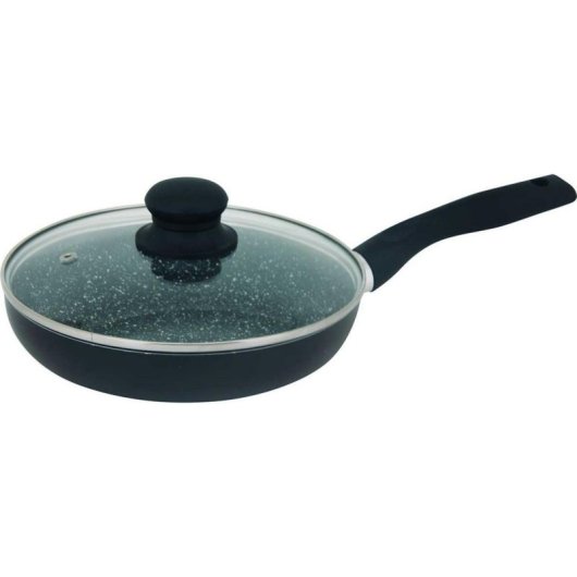 Bratpfanne KingHoff KH-3956 22cm Marmor Antihaft mit Glasdeckel