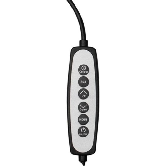 Luz de anillo LED RGB Powerton 25 cm con trípode y soporte para teléfono