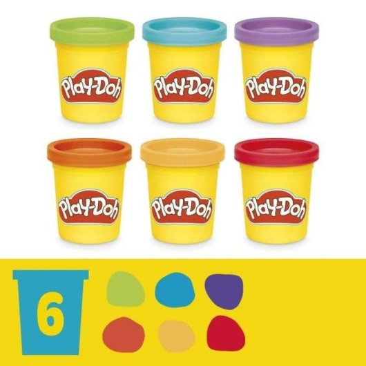 Set de modelage Play-Doh Starters Dino Shapes & Colours avec 6 pots pâte à modeler