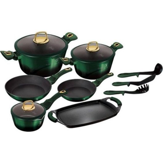 Berlinger Haus METALLIC EMERALD 12-tlg. Pfannen- und Topf-Set Grün