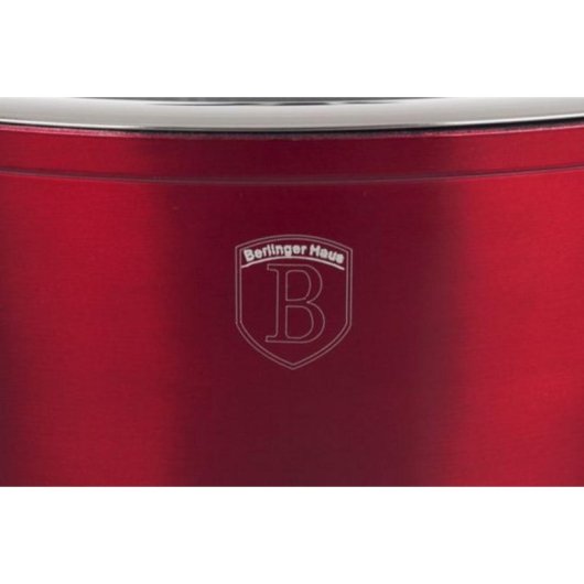 Kasserolle Berlinger Haus Metallic 24 cm mit Bordeauxrand-Deckel