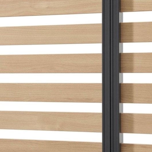 Estore em alumínio GAYA para pergola 229x93 cinza efeito madeira