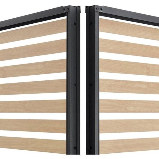 Estore em alumínio GAYA para pergola 229x93 cinza efeito madeira