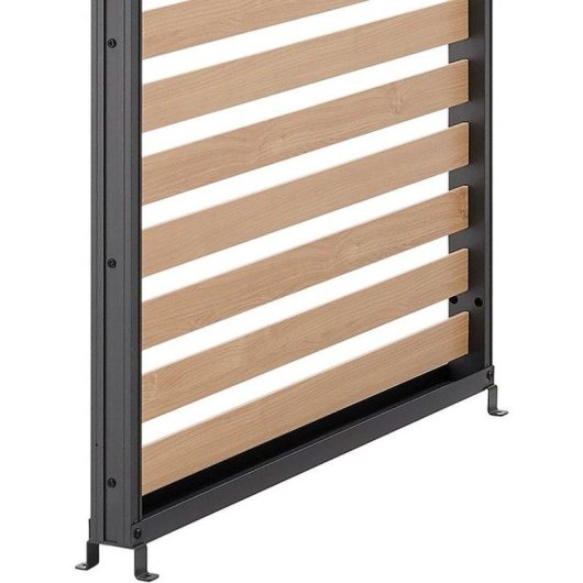 Estore em alumínio GAYA para pergola 229x93 cinza efeito madeira