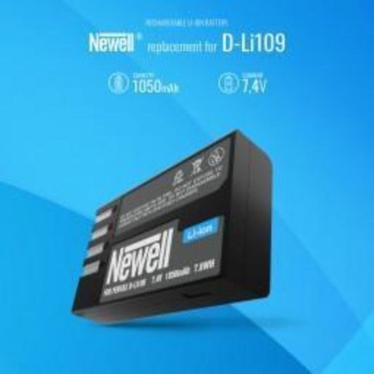 Batteria Newell D-Li109 Li-Ion 1050 mAh 7.4V per Pentax K-r K-s K-30 K-50