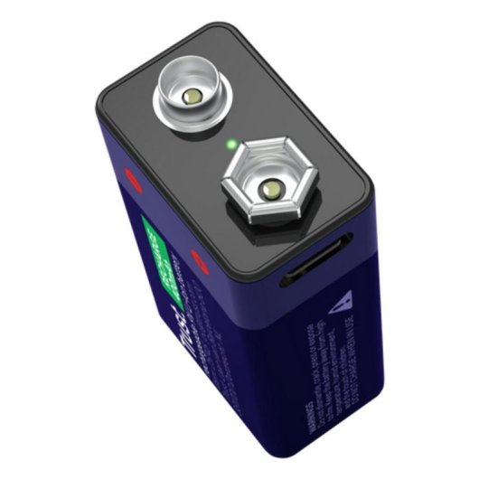 Pila Trust 25745 Recargable 9V USB-C