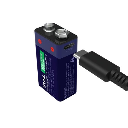 Pila Trust 25745 Recargable 9V USB-C