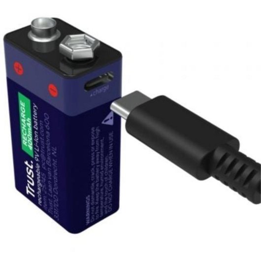 Pila Trust 25745 Recargable 9V USB-C