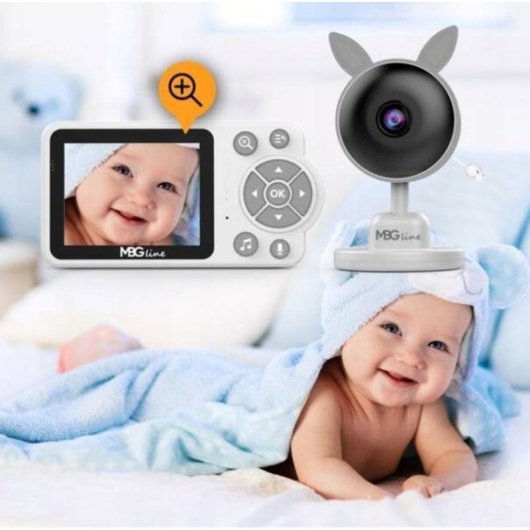 Babysitter Mbg Line C3 Camera 480p Visione Notturna Display LCD 2,8"