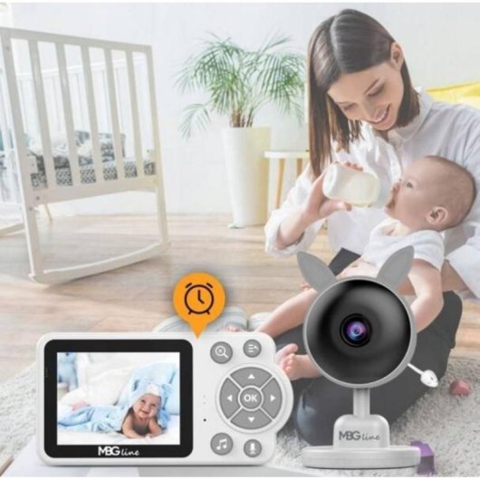 Babysitter Mbg Line C3 Camera 480p Visione Notturna Display LCD 2,8"